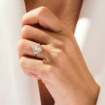 Stunning 1.50 CT Oval Moissanite Engagement Ring with Cluster Design 6