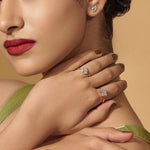 Stunning 1.0 CT Pear Moissanite Engagement Ring with Two Stone Design 5