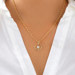 Round Cut Cubic Zirconia in 925 Sterling Silver Necklace 2