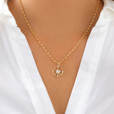 Round Cut Cubic Zirconia in 925 Sterling Silver Necklace 2