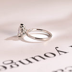 Stunning 1.0 - 2.0 CT Pear Moissanite Engagement Ring with Cluster Design 10