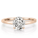 Stunning 1.0- 2.0 CT Round Moissanite Engagement Ring with Hidden Halo Design 5