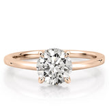 Stunning 1.0- 2.0 CT Round Moissanite Engagement Ring with Hidden Halo Design 5