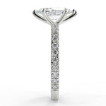 Stunning 1.05 CT Marquise Moissanite Engagement Ring with Pave Design 7