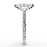 Stunning 1.05 CT Marquise Moissanite Engagement Ring with Pave Design 7