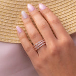 Stunning 0.4 TCW Round Moissanite Stones Mia Vintage Wedding Band 5