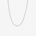 Round Cut Cubic Zirconia in 925 Sterling Silver Necklace 1