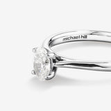 Stunning 0.5 CT Oval Moissanite Stone Engagement Ring In Solitaire Design 5