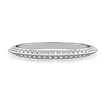 Stunning 0.20 TCW Round Moissanite Stones Two Rows Wedding Bands 1