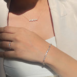 1.50 TCW Round, Emerald, Pear, Cushion & Oval Moissanite Diamond Multi Stone Necklace in Solid Gold 10