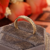 0.3 TCW Round Cut Moissanite Bridal Wedding Band With Pave Accent 7