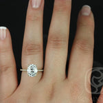 Stunning 3.0 CT Oval Moissanite Engagement Ring with Pave Design 4