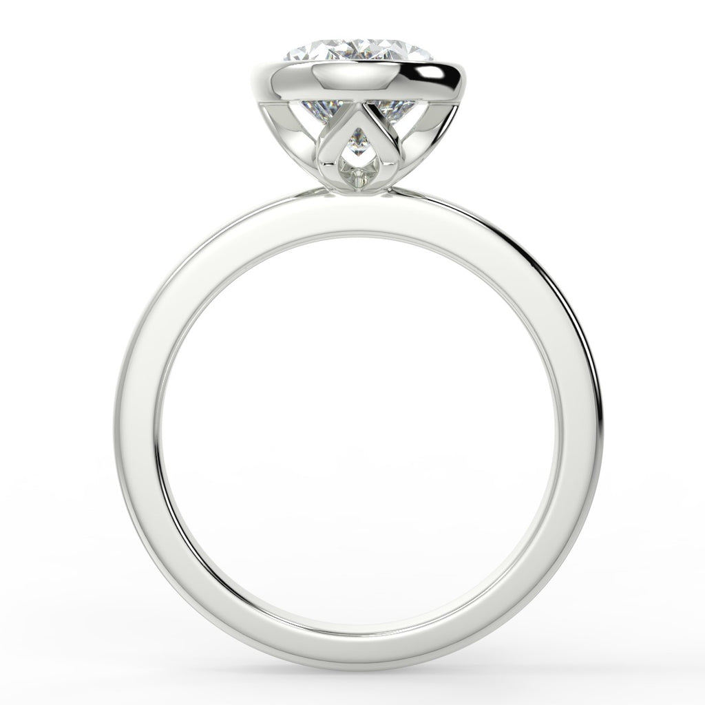 Stunning 2.11 CT Oval Moissanite Engagement Ring with Bezel Design 6