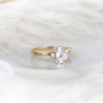 Stunning 2.0 CT Round Moissanite Engagement Ring with Hidden Halo Design 1