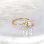Stunning 1.70 CT Cushion Moissanite Engagement Ring with Three Stone Design 3