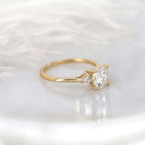 Stunning 1.70 CT Cushion Moissanite Engagement Ring with Three Stone Design 3