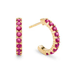 0.27 TCW Round Ruby Lab Made Diamond- July Birthstone Earrings 1