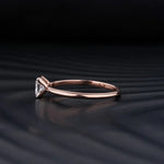 Stunning 0.50 CT Princess Moissanite Engagement Ring With Half Bezel Design 2
