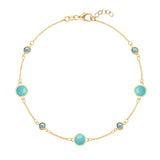 3.7 TCW Round Topaz Lab Made Diamond- December Birthstone Bracelet 1