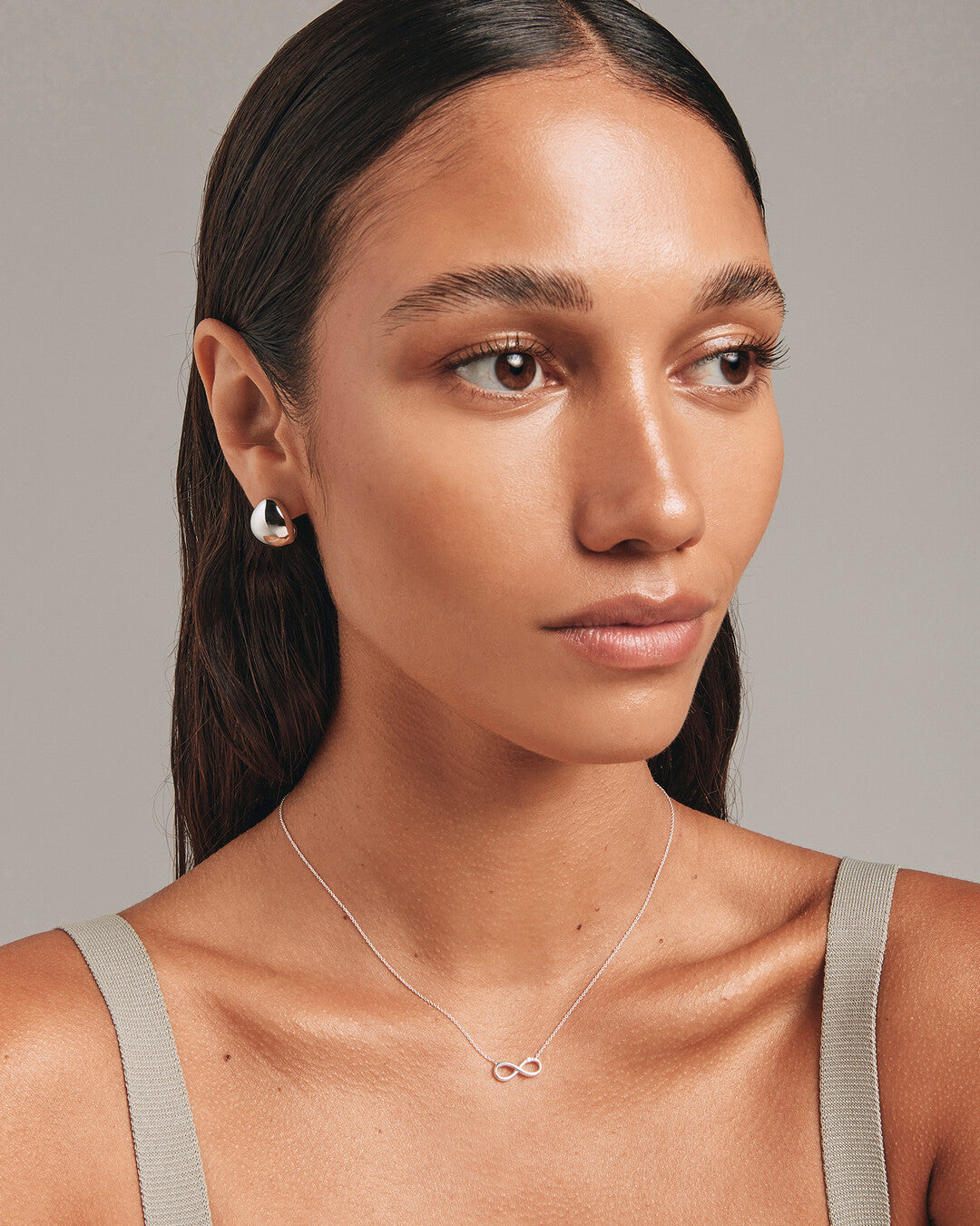 Round Cut Cubic Zirconia in 925 Sterling Silver Necklace 5