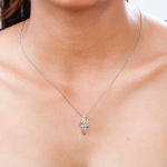 Round Cut Cubic Zirconia in 925 Sterling Silver Necklace 2