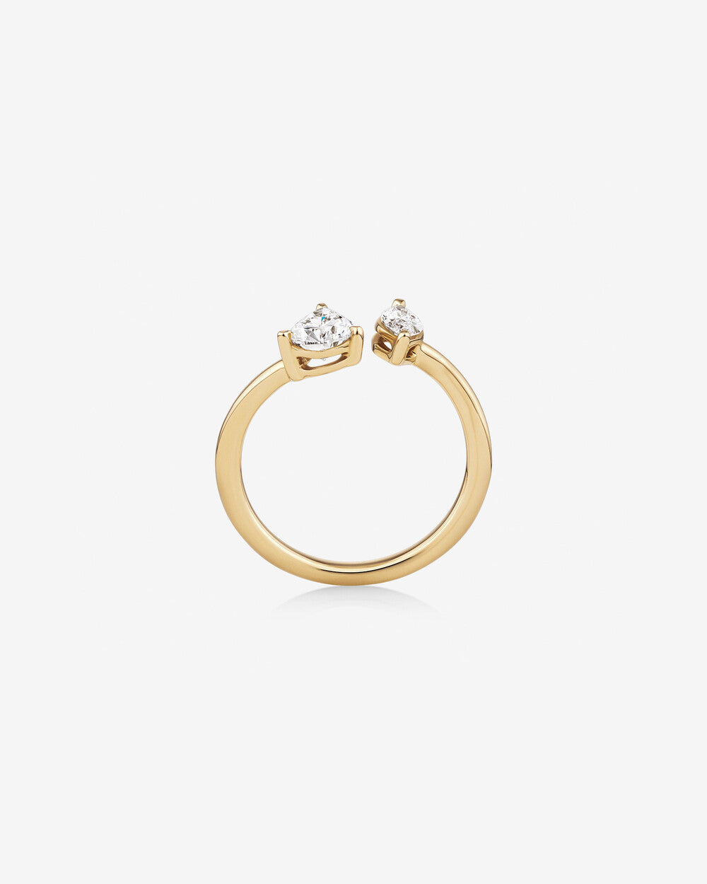 Stunning 0.90 CT Pear & Marquise Moissanite Engagement Ring With Open Band Design 2