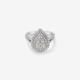 Stunning 1.3 TCW Round Moissanite Engagement Ring Clusters  Design 1