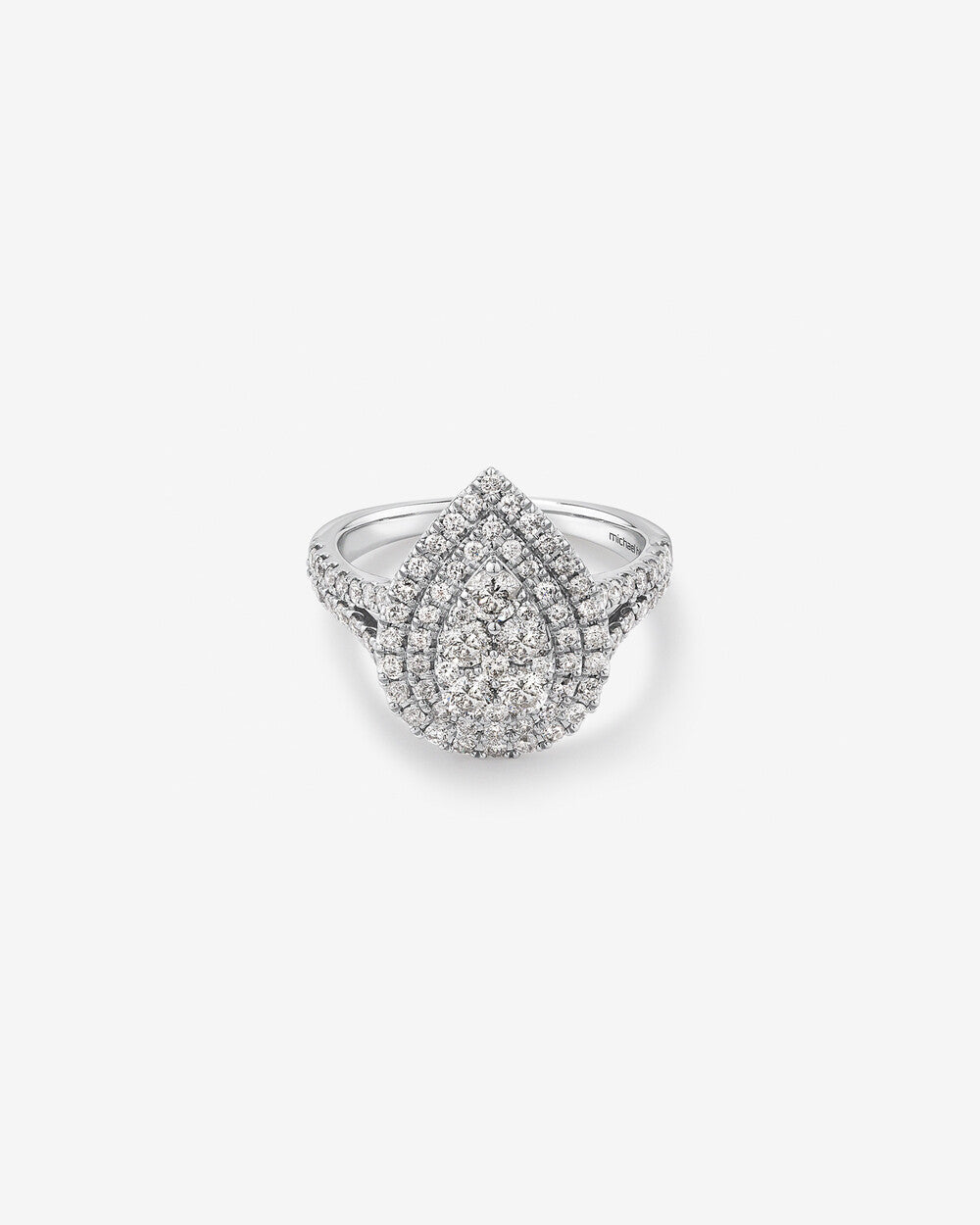 Stunning 1.3 TCW Round Moissanite Engagement Ring Clusters  Design 1