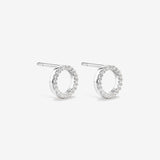 Round Cut Cubic Zirconia in 925 Sterling Silver Earrings 1