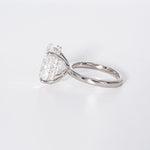 Stunning 5.0 CT Pear Cut Moissanite Engagement Ring with Hidden Halo Design 2