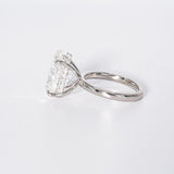Stunning 5.0 CT Pear Cut Moissanite Engagement Ring with Hidden Halo Design 2