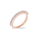 Stunning 0.30 TCW Round Moissanite Stones Half Eternity Wedding Band 5