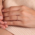 Stunning 0.30 TCW Round & Marquise Moissanite Stones Full Eternity Wedding Bands 1