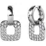 Round Cut Cubic Zirconia in 925 Sterling Silver Earrings 1