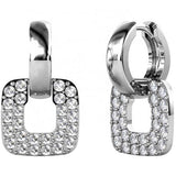Round Cut Cubic Zirconia in 925 Sterling Silver Earrings 1