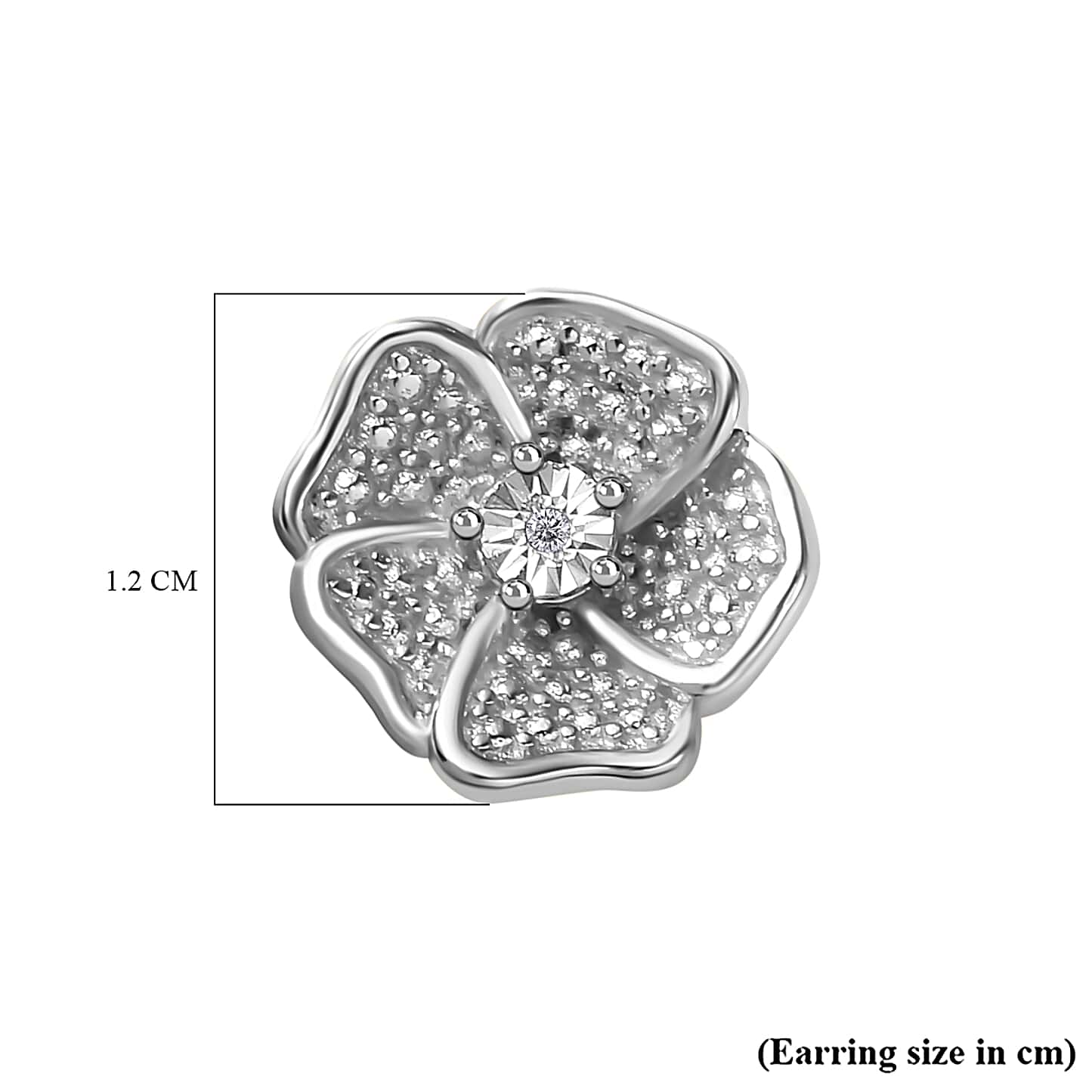 Round Cut Cubic Zirconia in 925 Sterling Silver Earrings 7
