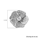 Round Cut Cubic Zirconia in 925 Sterling Silver Earrings 7