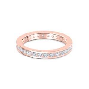 Stunning 0.3 TCW Round Moissanite Stones Chloé Eternity Wedding Band