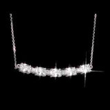 Round Cut Cubic Zirconia in 925 Sterling Silver Necklace 11