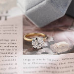 Stunning 3.0 CT Round Moissanite Engagement Ring with Hidden Halo Design 1