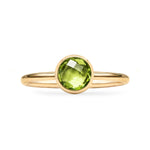 0.84 CT Round Peridot Lab Made Diamond-August Birthstone Engagement Ring 4