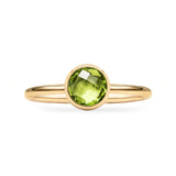 0.84 CT Round Peridot Lab Made Diamond-August Birthstone Engagement Ring 4