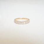 Stunning 0.4 TCW Baguette and Round Moissanite Stones in Half Eternity Wedding Bands 1