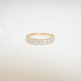 Stunning 0.4 TCW Baguette and Round Moissanite Stones in Half Eternity Wedding Bands 1