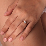 Stunning 1.0 CT Round Moissanite Engagement Ring with Solitaire Design 15