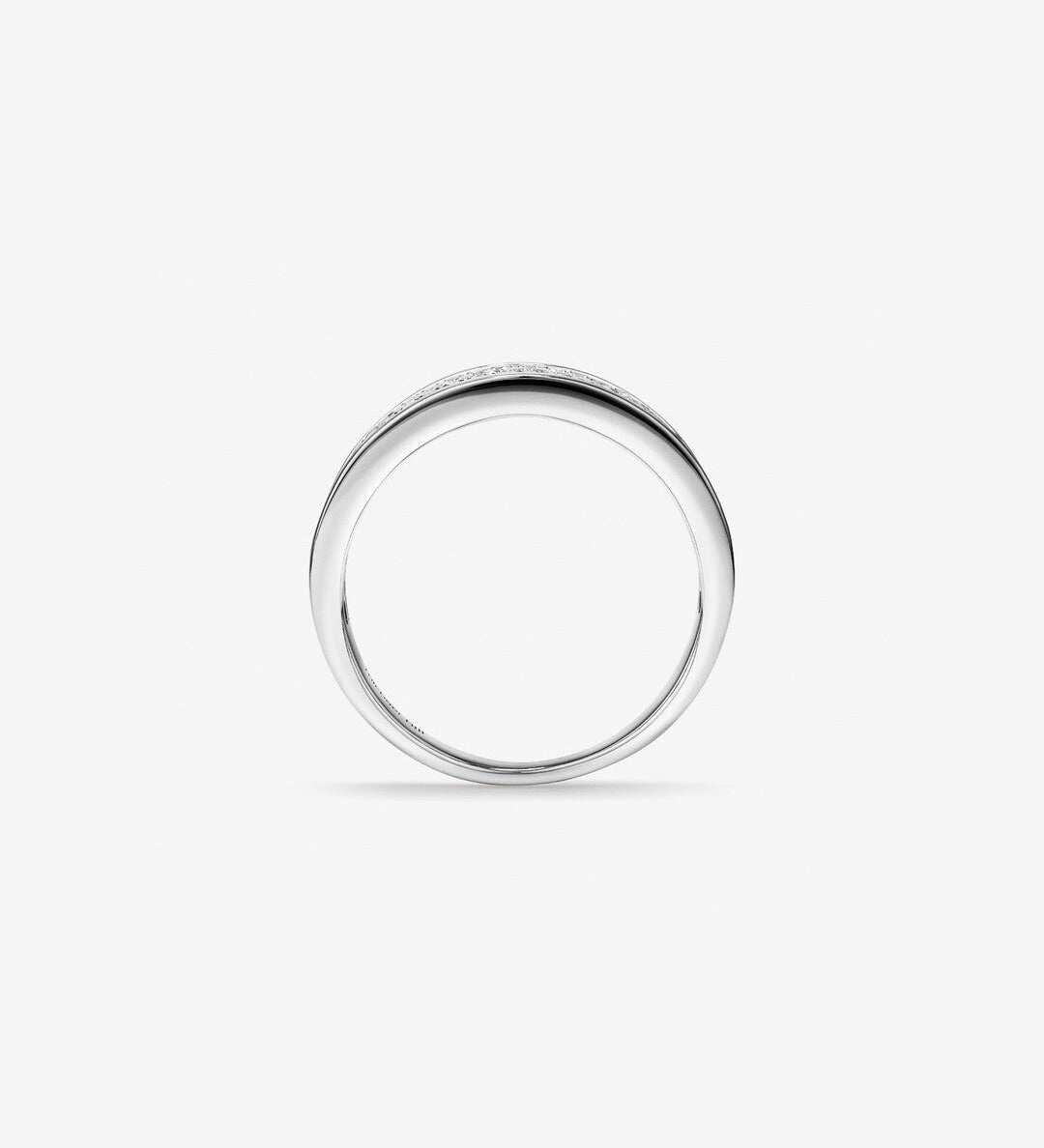 0.30 CT Round Moissanite Pave Men's Wedding Band in Solid Gold 2