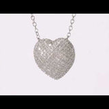 Round Cut Cubic Zirconia in 925 Sterling Silver Necklace 7
