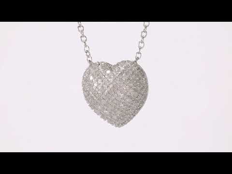 Round Cut Cubic Zirconia in 925 Sterling Silver Necklace 11