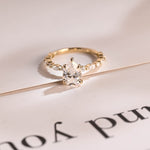 Stunning 1.0 - 2.0 CT Pear Moissanite Engagement Ring with Pave Design 10