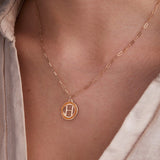 0.09 TCW Round Citrine Lab Made Diamond- November Birthstone Necklace 3